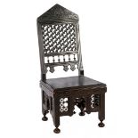 Moorish wooden richly decorated chair