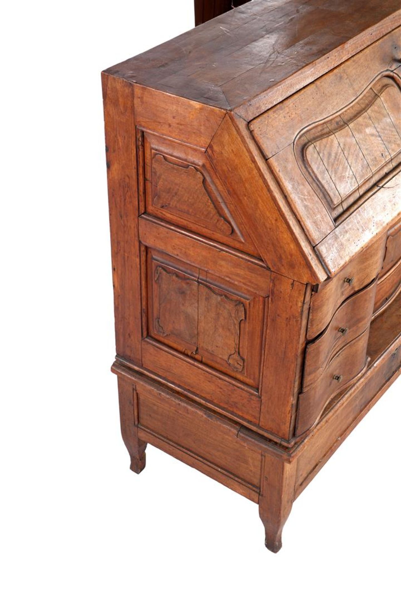 Oak 2-part flap desk with door and drawers - Bild 3 aus 4