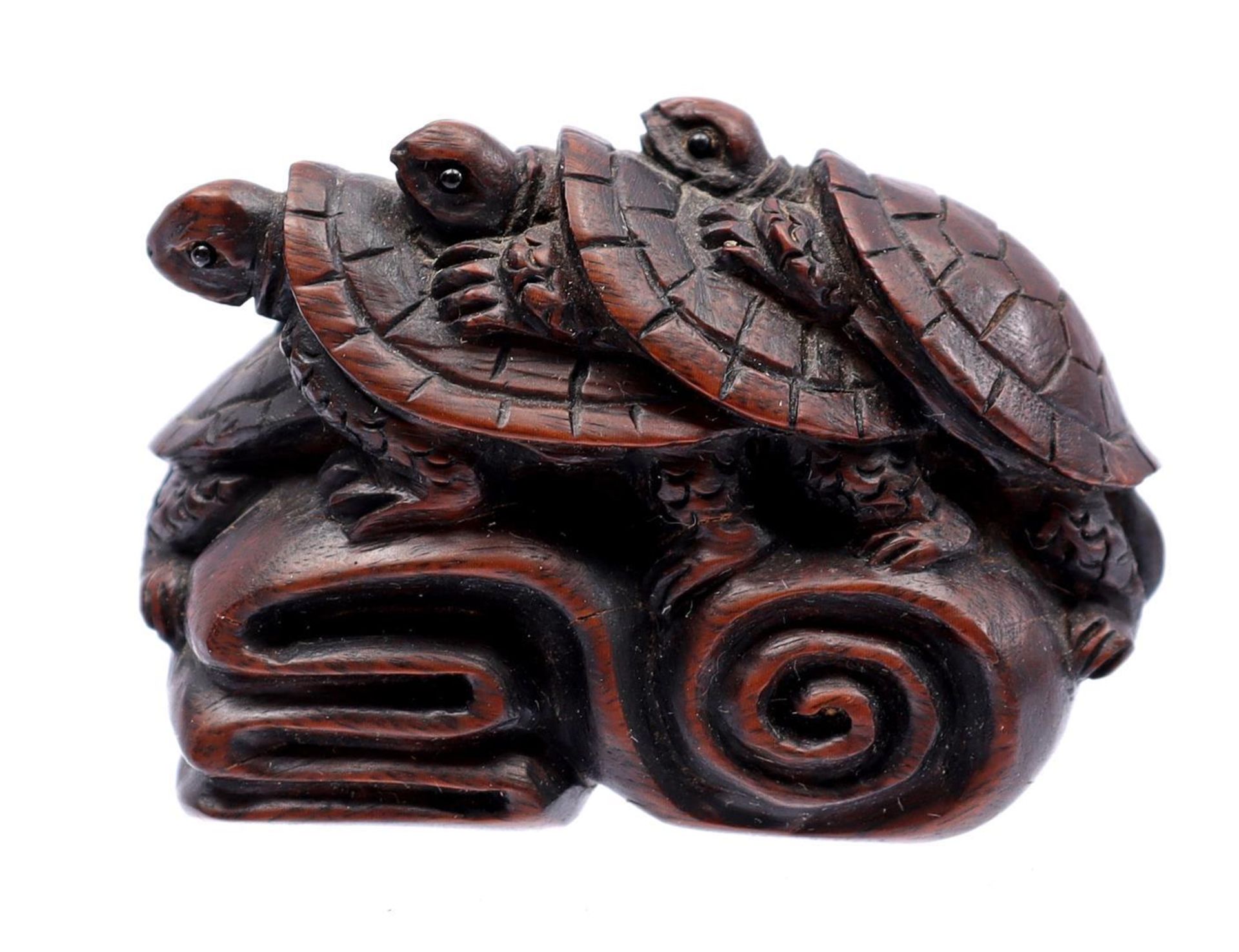 Japanese boxwood netsuke of turtles  - Bild 2 aus 3