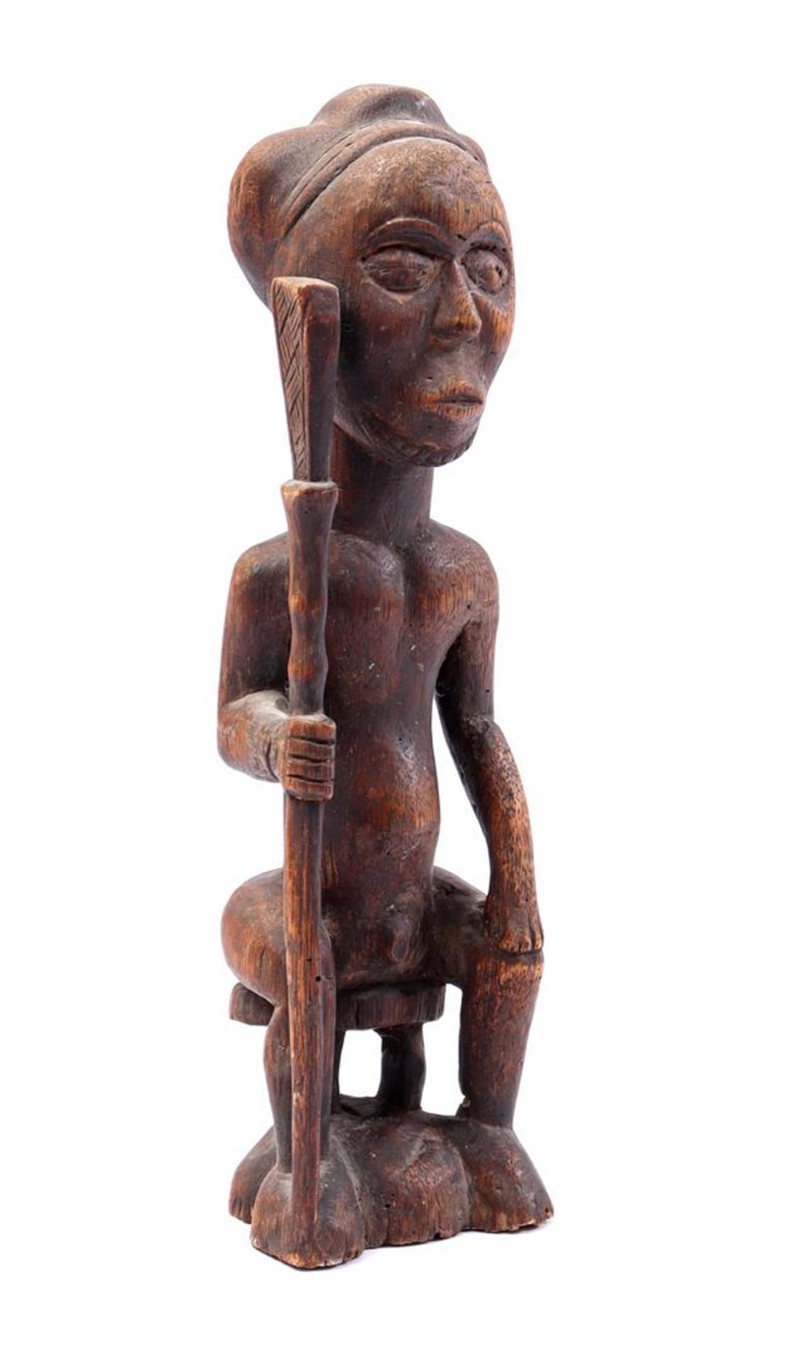 Ceremonial wooden figurine of a person