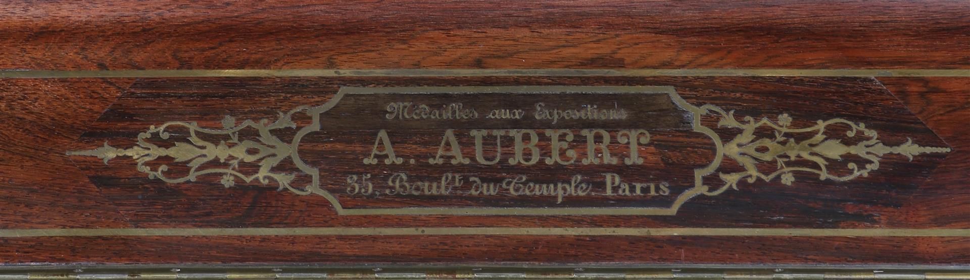 Piano, marked Aubert Paris, in walnut case - Bild 2 aus 4