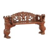 Schwarzwalder wooden bench with 2 bears