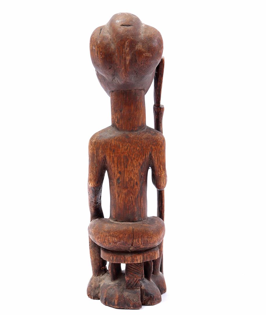 Ceremonial wooden figurine of a person - Image 3 of 3