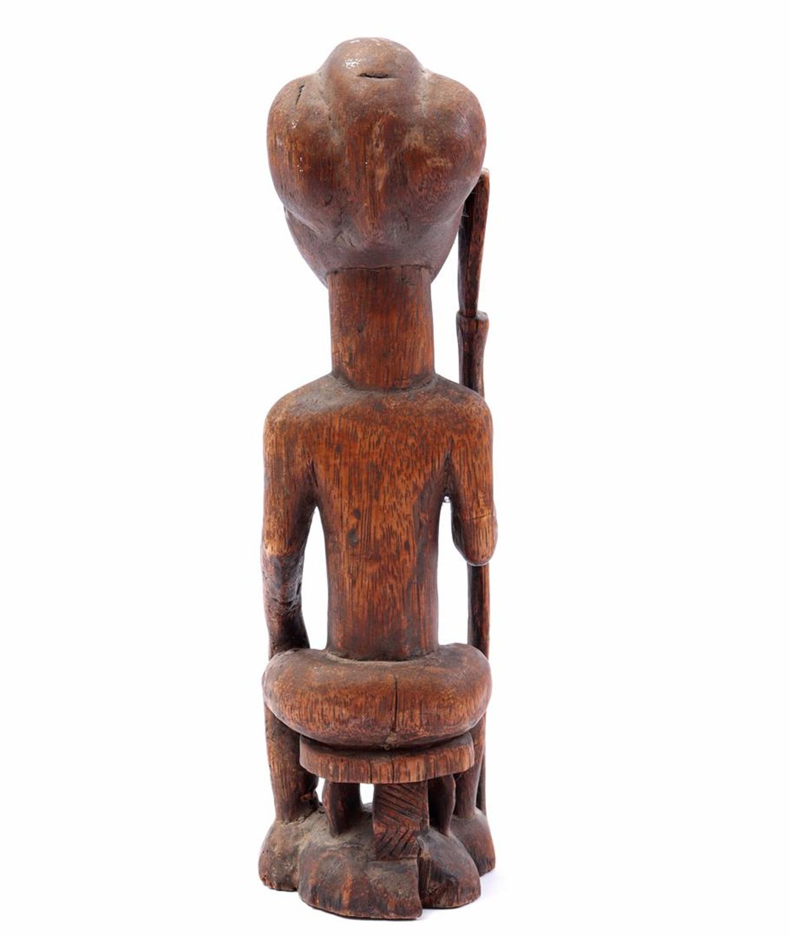 Ceremonial wooden figurine of a person - Image 3 of 3