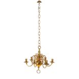 Brass 6-light candle spherical crown