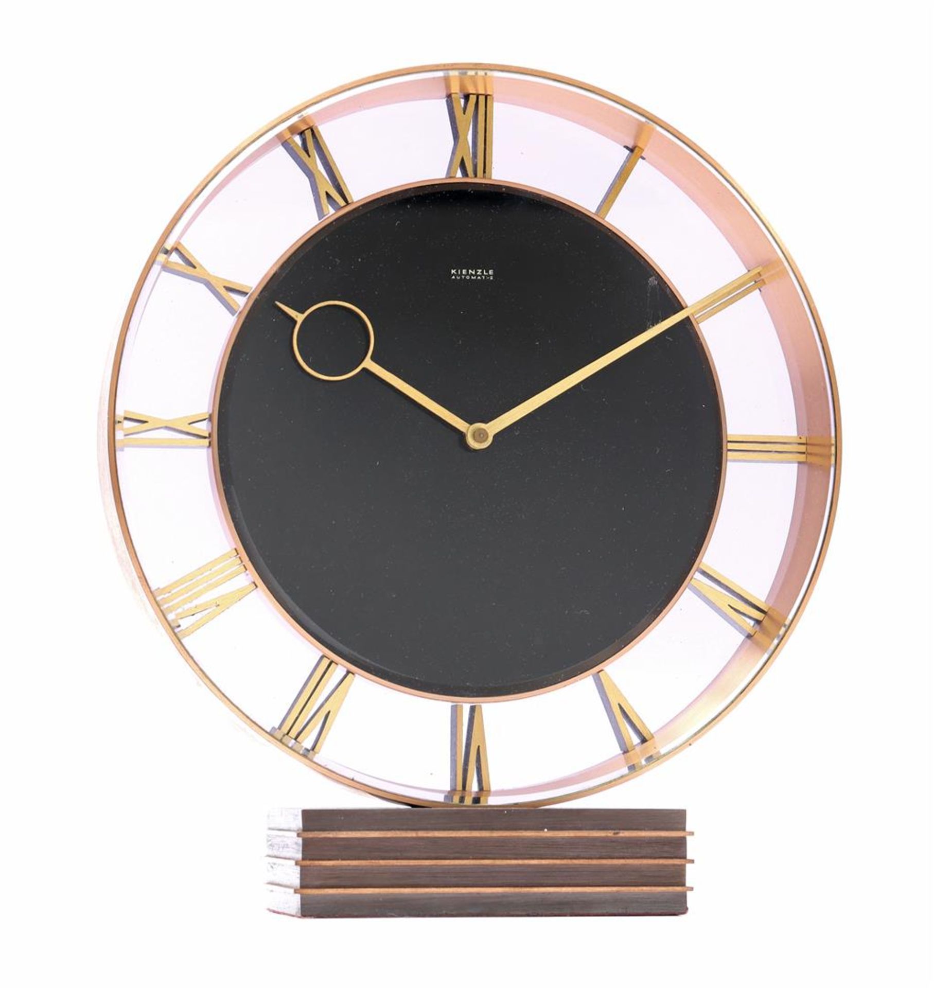 Kienzle Art-Deco brass table clock