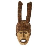 Wooden ceremonial mask, Ibo