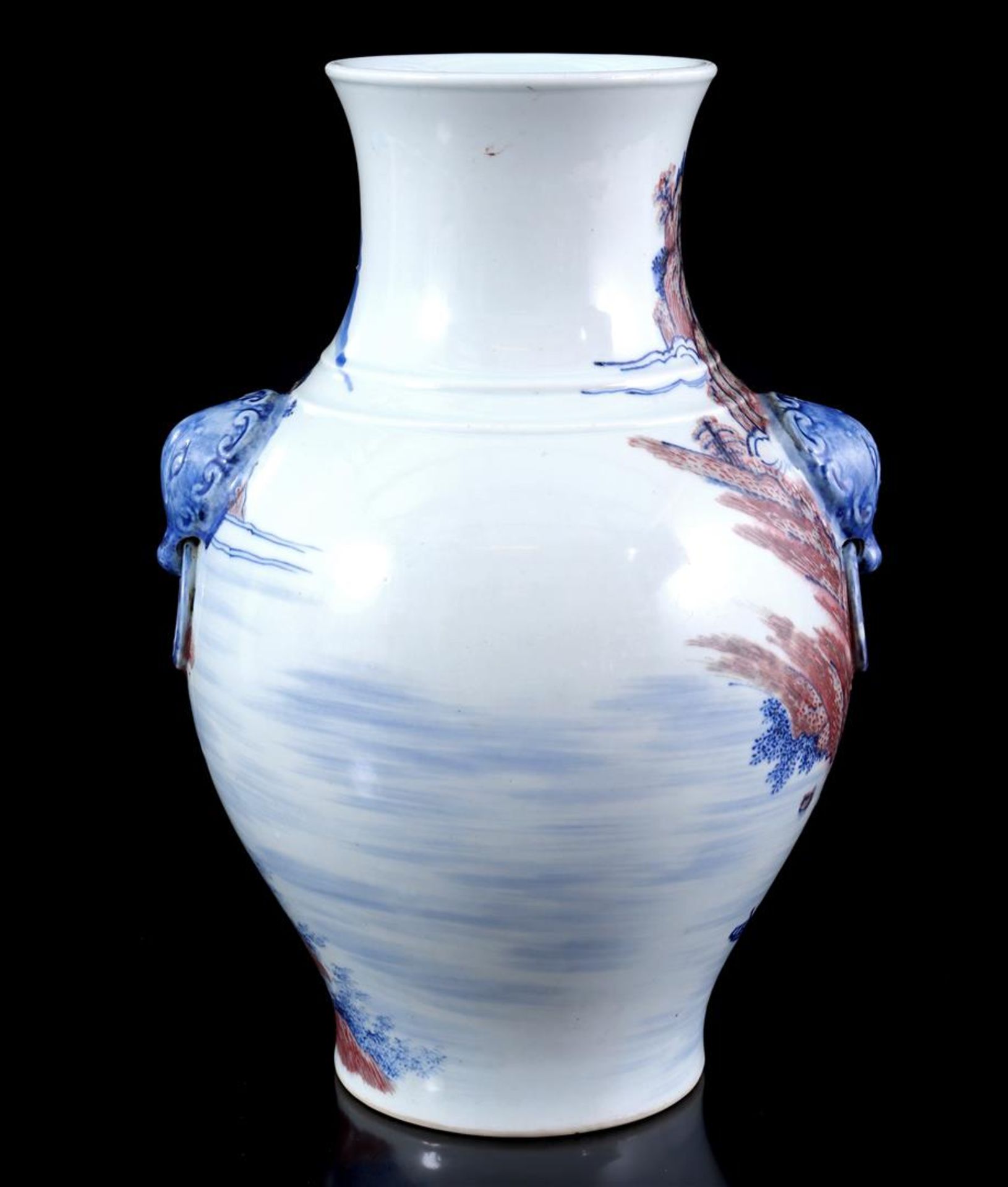 Porcelain polychrome colored vase - Image 3 of 4