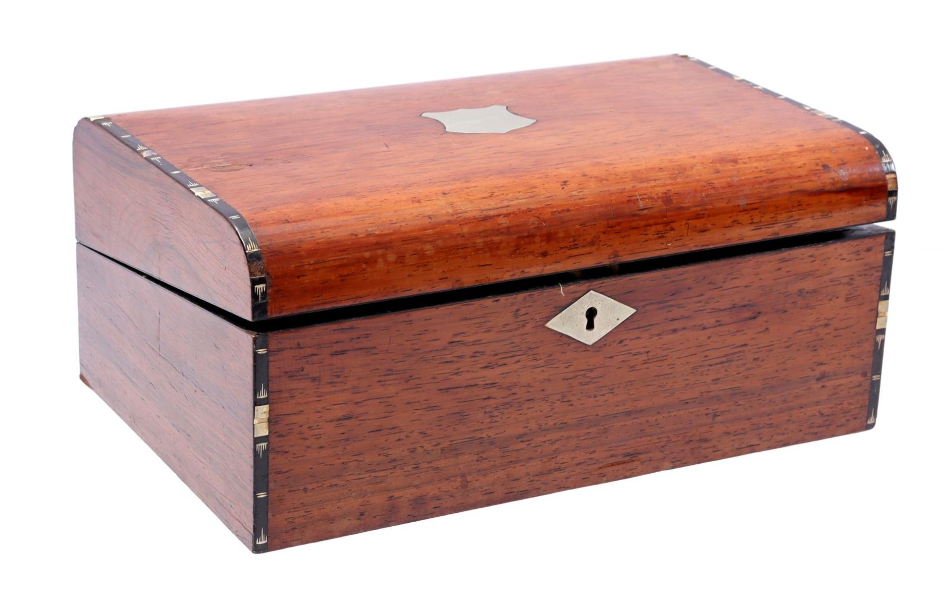 Rosewood veneer writing box
