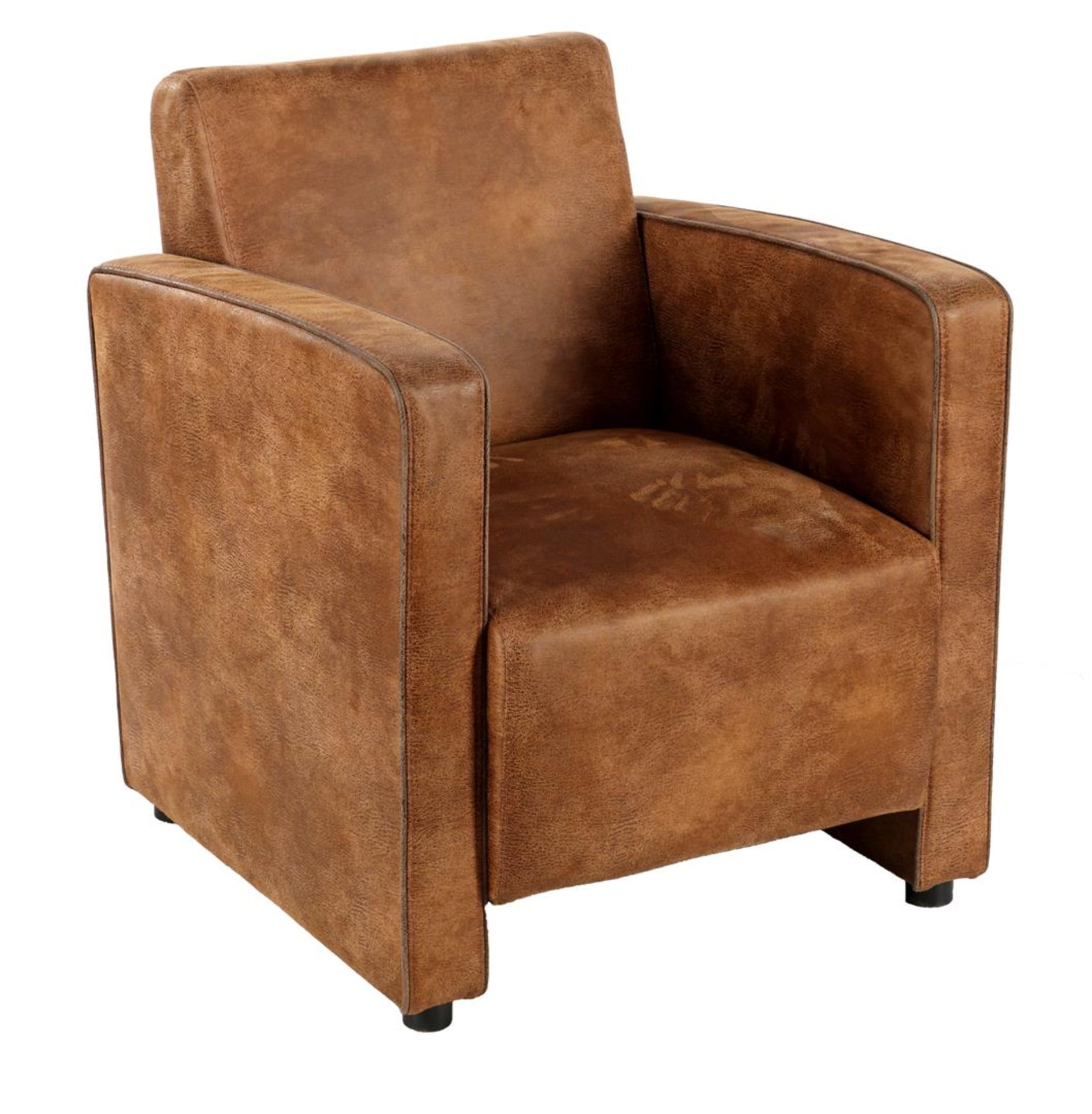 Brown leather armchair