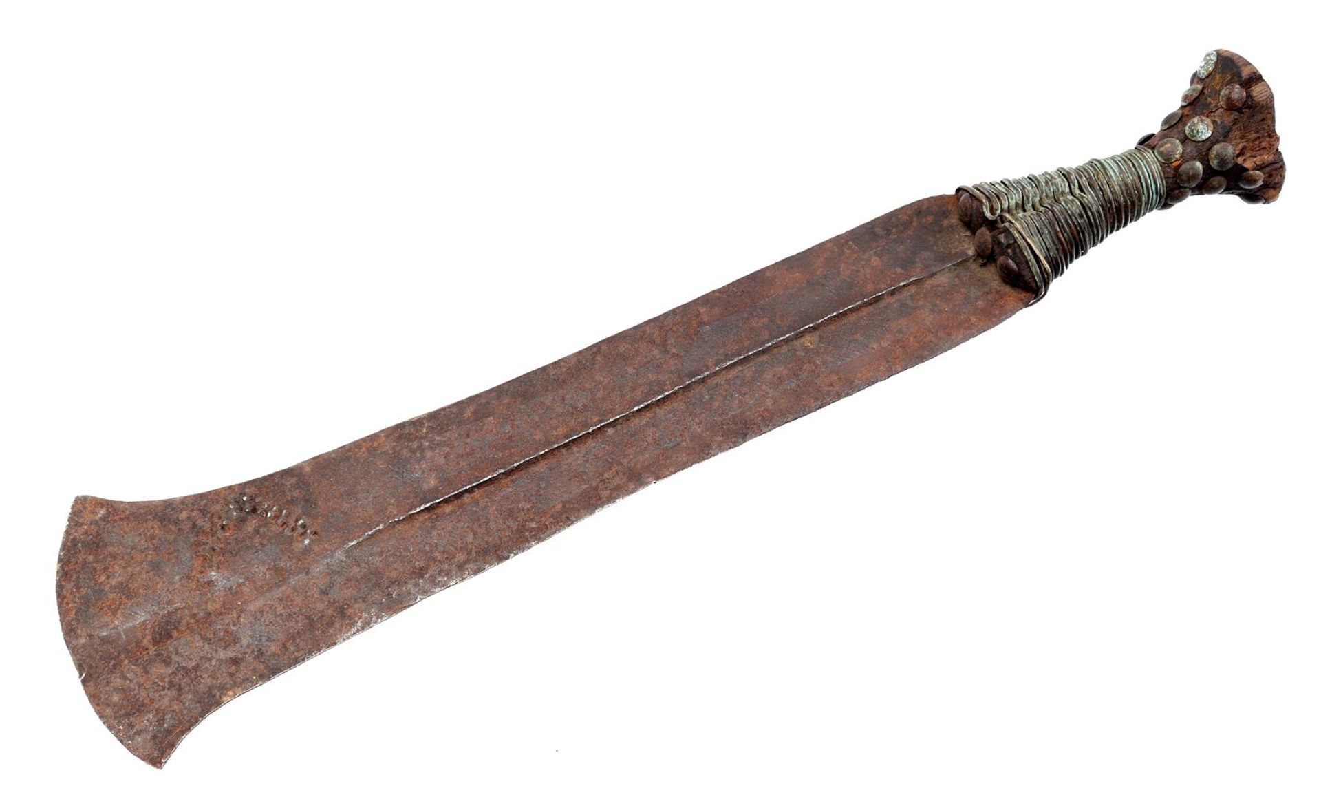 Ceremonial weapon, handle decorated with copper - Image 2 of 2