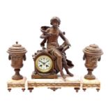 3-piece classic clock set consisting of mantel clock