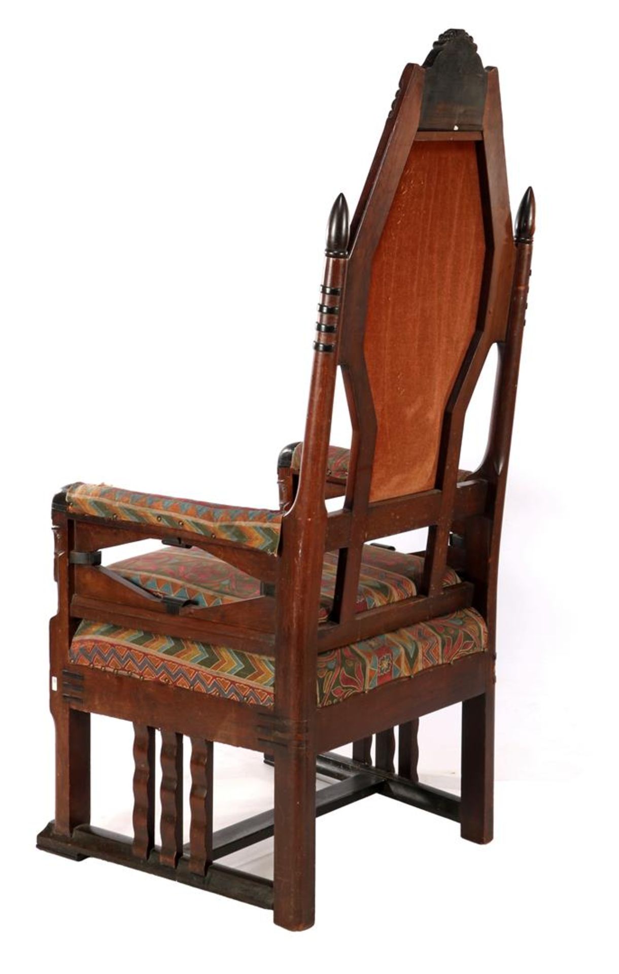 Rosewood Art Deco armchair with stitching - Bild 7 aus 8