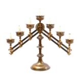 Brass 7-light church candlestick