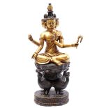 Bronze 2-piece Buddha statue