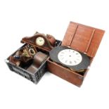 Crate with pendulums and Zaanse clock