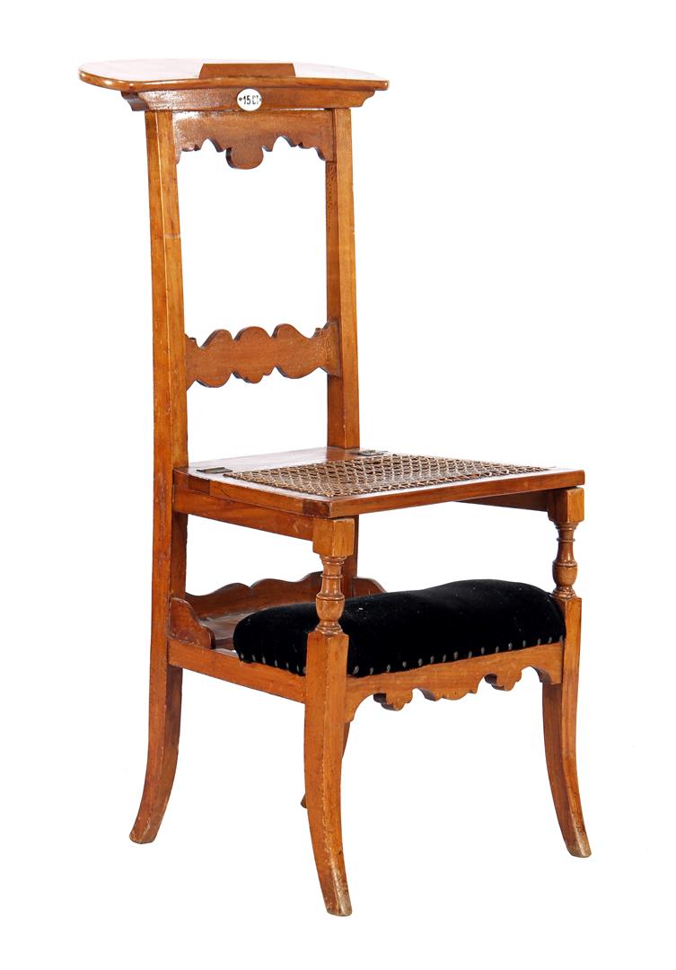 Fruitwood prayer chair