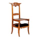 Fruitwood prayer chair