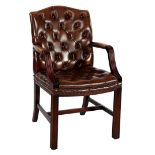 English walnut armchair