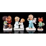 4 Goebel earthenware figurines