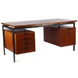 Teak veneer desk