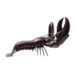 Bronze sculpture of a lobster