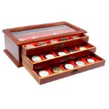 Case with 30 pocket watches