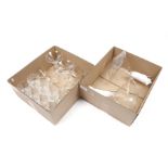 2 boxes with crystal glasses