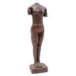 Unsigned, standing bronze statue
