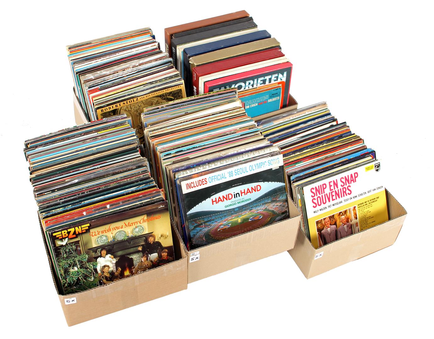 5 boxes with LPs