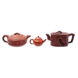 3 Yixing teapots