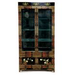 Black lacquered display cabinet