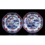 2 ocotognal porcelain dishes