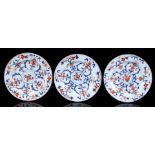 3 Imari porcelain dishes