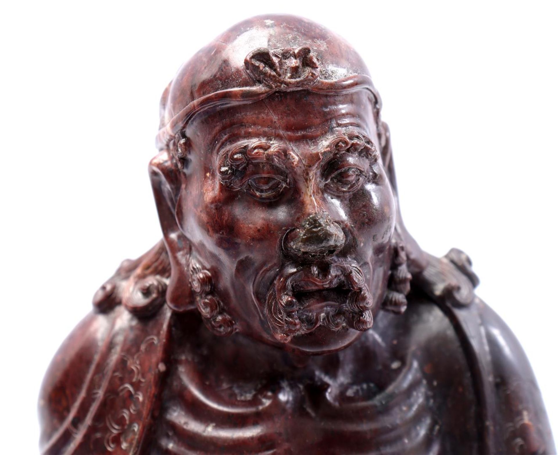 Soapstone statue of a monk - Image 2 of 5