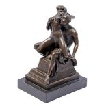 Erotic bronze statue