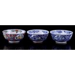 3 earthenware cupboard bowls
