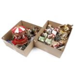 2 boxes Christmas decorations