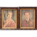 2 woven framed portraits