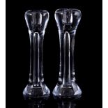 2 crystal candlesticks