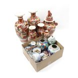 Box of various Asian porcelain