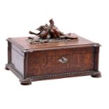 Oak Black Forest box with pheasants