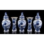 5-piece Delft earthenware