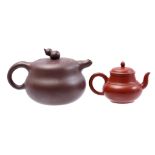 2 Yixing earthenware teapots