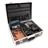 Metal case with various cameras