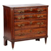 4-drawer oak chest 
