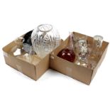 2 boxes with various glassware
