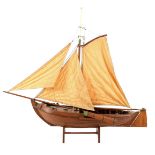 Oak model boat Zuiderzee botter