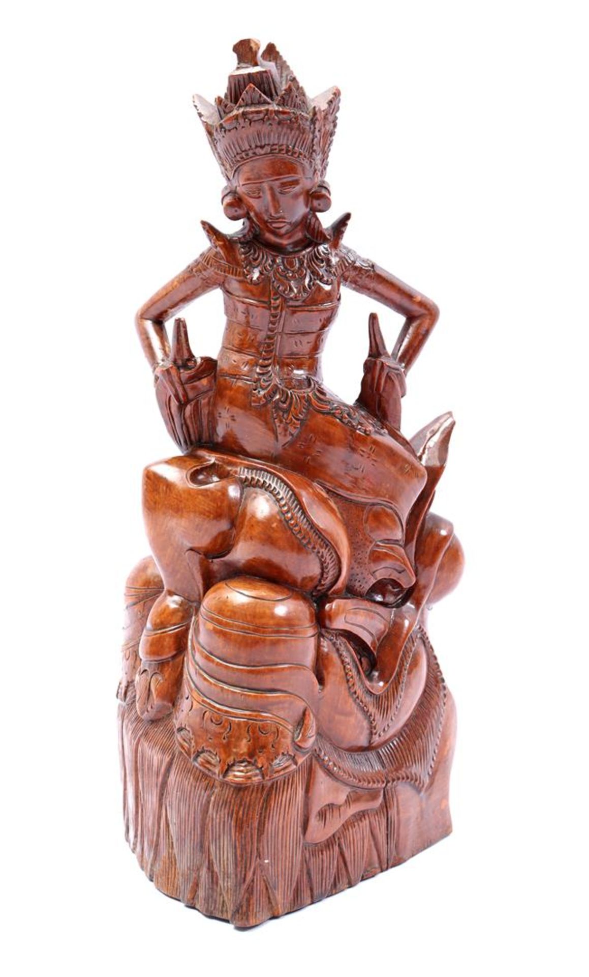 Carved wooden statue