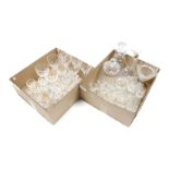2 boxes with crystal cut glasses